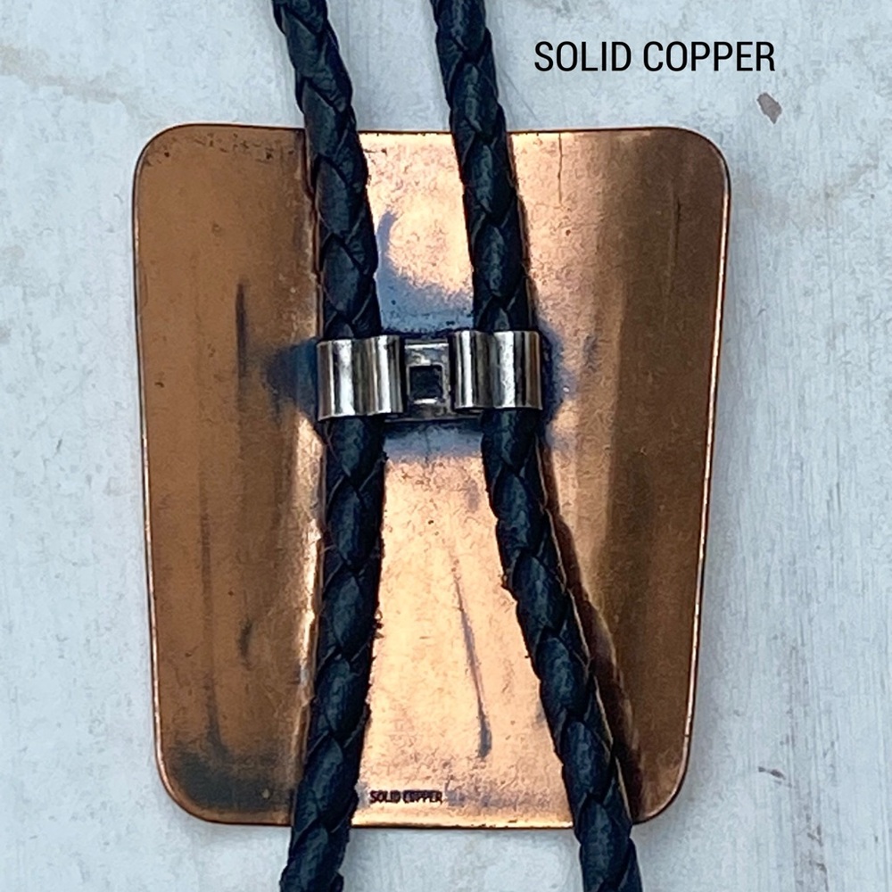Vintage Bell Trading Post Thunderbird Copper Native American Bolo Tie - Picture 7 of 13
